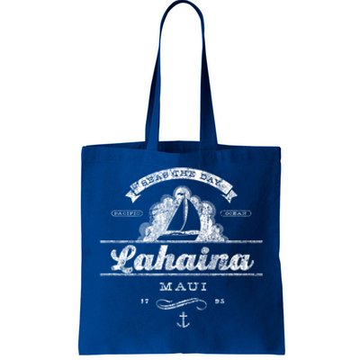 Lahaina Maui Hi Sailboat Cool Gift Vintage Nautical Tee Tote Bag