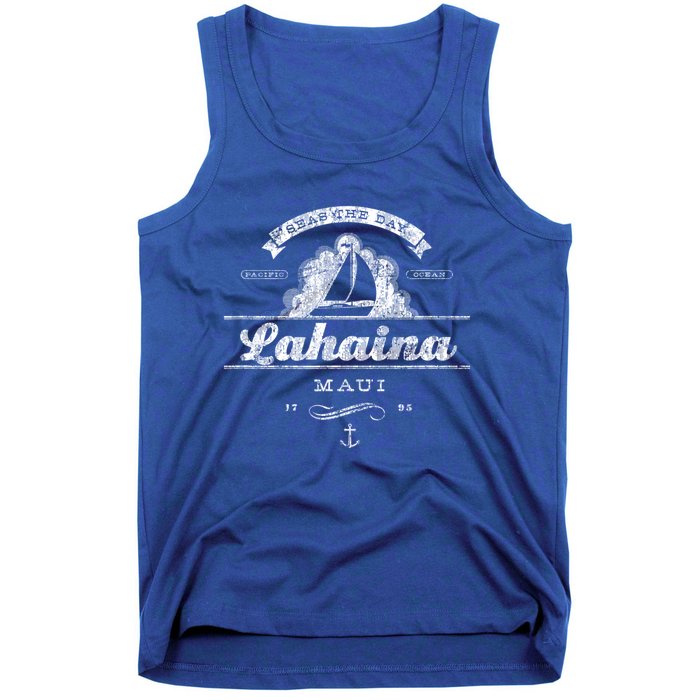 Lahaina Maui Hi Sailboat Cool Gift Vintage Nautical Tee Tank Top