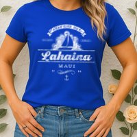 Lahaina Maui Hi Sailboat Cool Gift Vintage Nautical Tee Womens T-Shirt