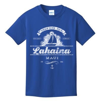 Lahaina Maui Hi Sailboat Cool Gift Vintage Nautical Tee Kids T-Shirt