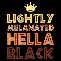 Lightly Melanated Hella Black Afro Queen African American Cooling Performance Crew T-Shirt