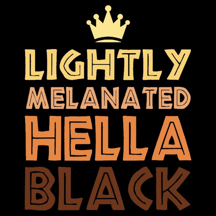Lightly Melanated Hella Black Afro Queen African American Cooling Performance Crew T-Shirt