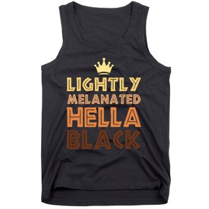 Lightly Melanated Hella Black Afro Queen African American Tank Top