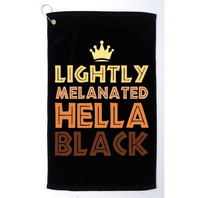 Lightly Melanated Hella Black Afro Queen African American Golf Towel