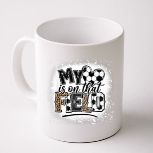 Leopard My Heart Is On That Field Soccer Love Game's Day Cool Gift Coffee Mug