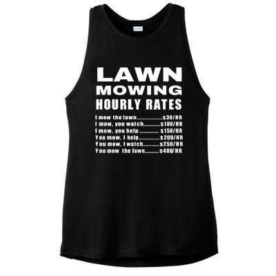 Lawn Mowing Hourly I Mow The Lawn Ladies PosiCharge Tri-Blend Wicking Tank