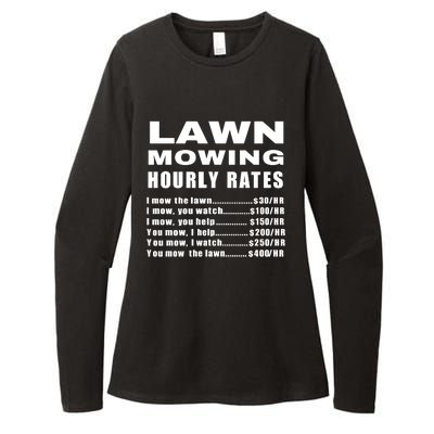 Lawn Mowing Hourly I Mow The Lawn Womens CVC Long Sleeve Shirt