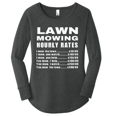 Lawn Mowing Hourly I Mow The Lawn Women's Perfect Tri Tunic Long Sleeve Shirt