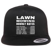 Lawn Mowing Hourly I Mow The Lawn Flat Bill Trucker Hat