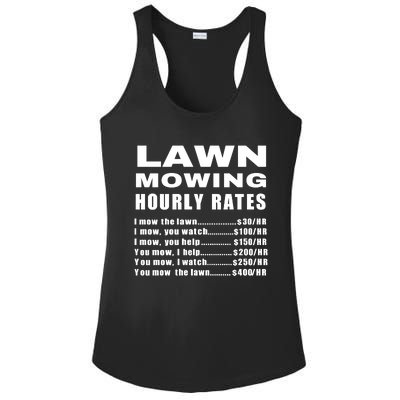 Lawn Mowing Hourly I Mow The Lawn Ladies PosiCharge Competitor Racerback Tank