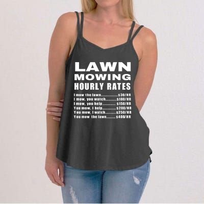 Lawn Mowing Hourly I Mow The Lawn Women's Strappy Tank