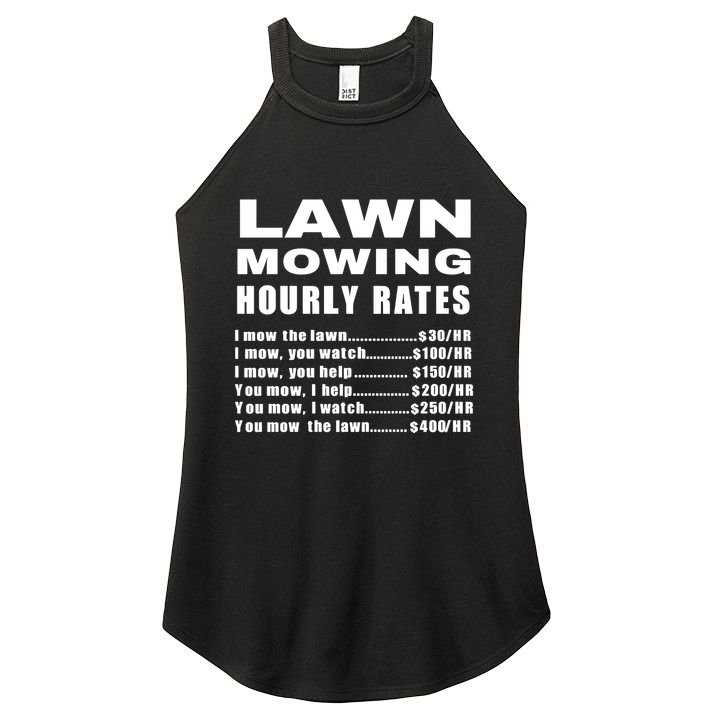 Lawn Mowing Hourly I Mow The Lawn Women's Perfect Tri Rocker Tank
