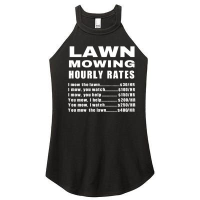 Lawn Mowing Hourly I Mow The Lawn Women's Perfect Tri Rocker Tank