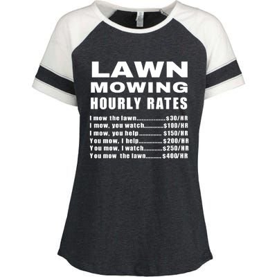 Lawn Mowing Hourly I Mow The Lawn Enza Ladies Jersey Colorblock Tee