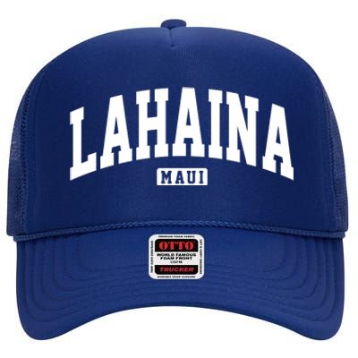 Lahaina Maui Hawaii Classic Vintage High Crown Mesh Back Trucker Hat