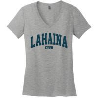 Lahaina Maui Hawaii Classic Vintage Women's V-Neck T-Shirt