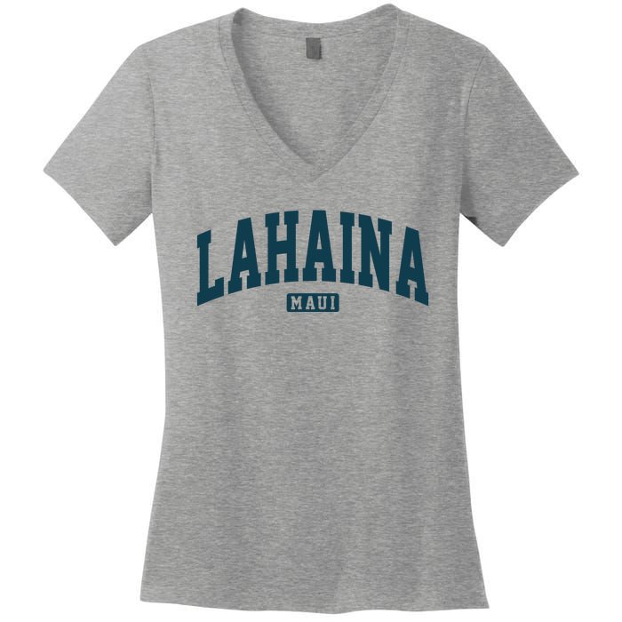 Lahaina Maui Hawaii Classic Vintage Women's V-Neck T-Shirt