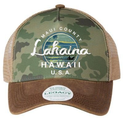 Lahaina Maui Hawaii Surfing Retro Legacy Tie Dye Trucker Hat