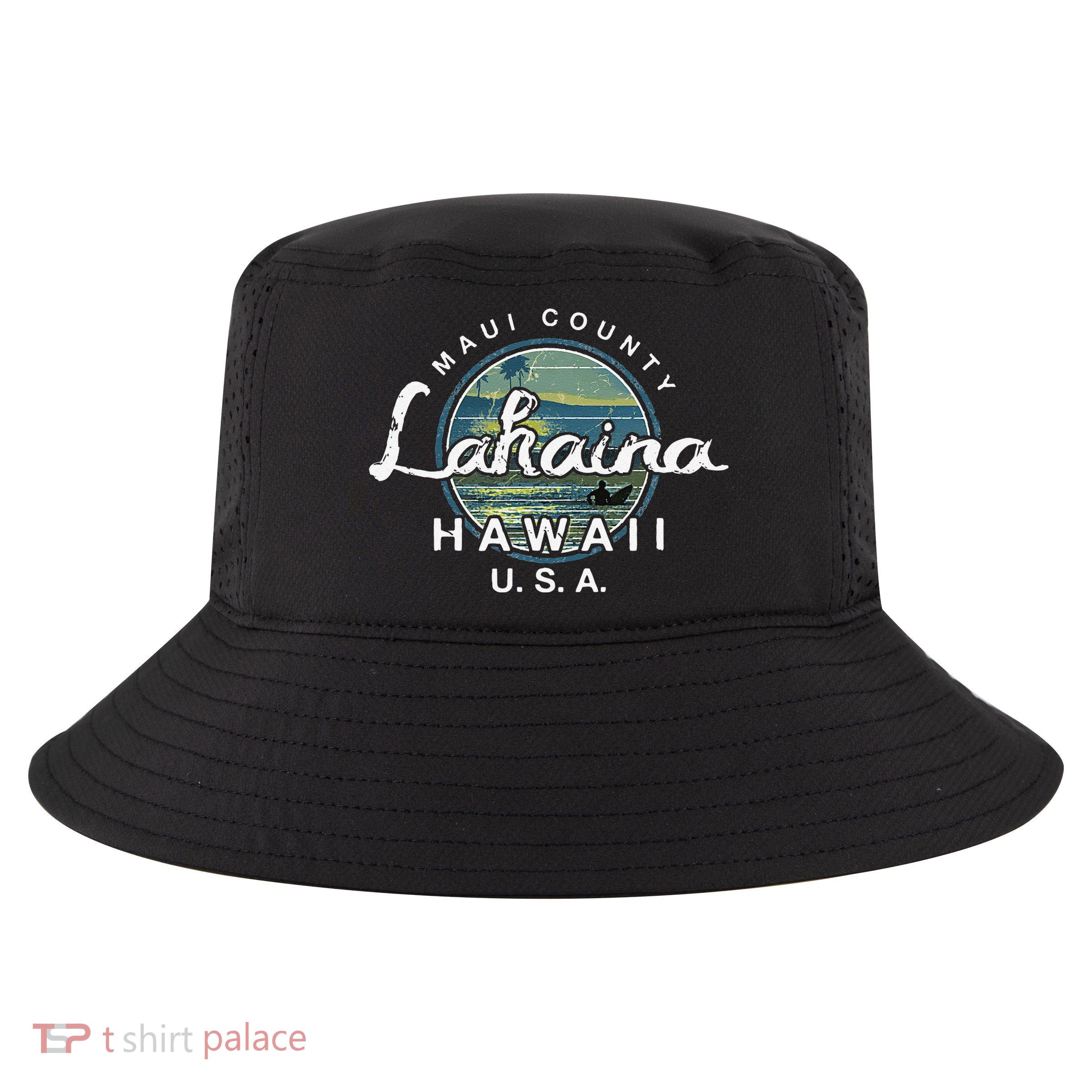 Lahaina Maui Hawaii Surfing Retro Cool Comfort Performance Bucket Hat