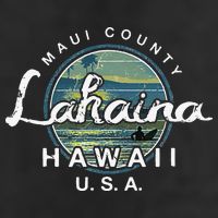 Lahaina Maui Hawaii Surfing Retro 7 Panel Mesh Trucker Snapback Hat