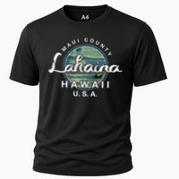 Lahaina Maui Hawaii Surfing Retro Cooling Performance Crew T-Shirt
