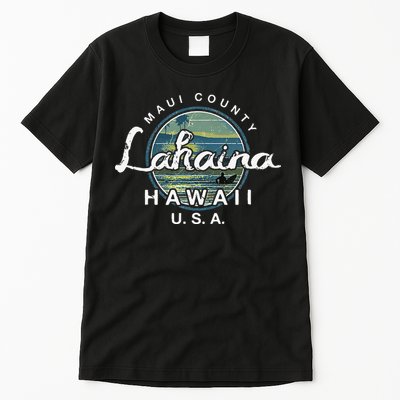 Lahaina Maui Hawaii Surfing Retro Tall T-Shirt
