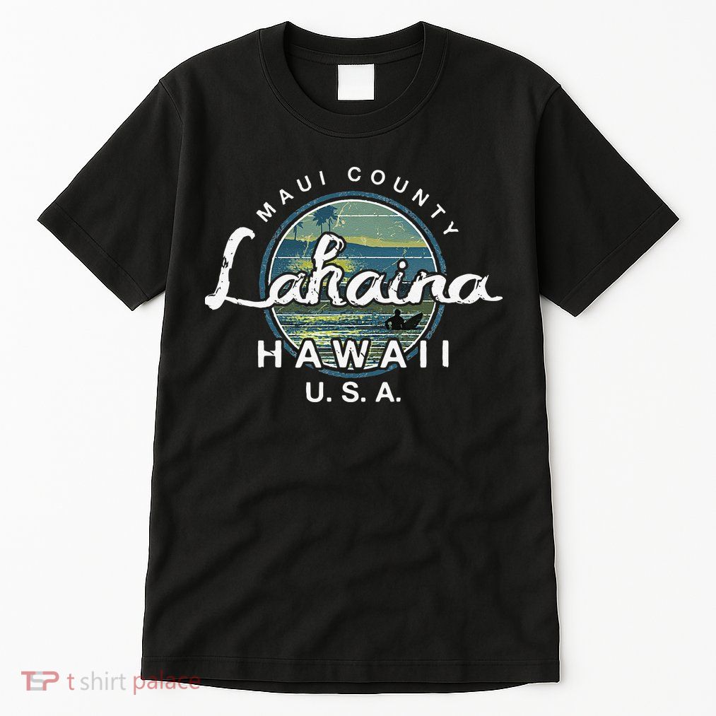 Lahaina Maui Hawaii Surfing Retro Tall T-Shirt