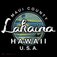 Lahaina Maui Hawaii Surfing Retro Tall T-Shirt