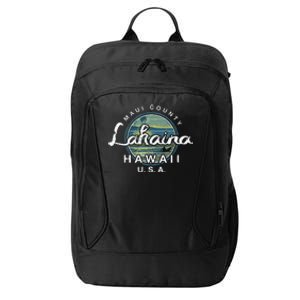 Lahaina Maui Hawaii Surfing Retro City Backpack