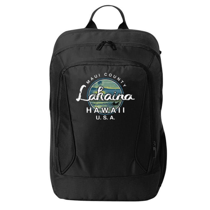 Lahaina Maui Hawaii Surfing Retro City Backpack