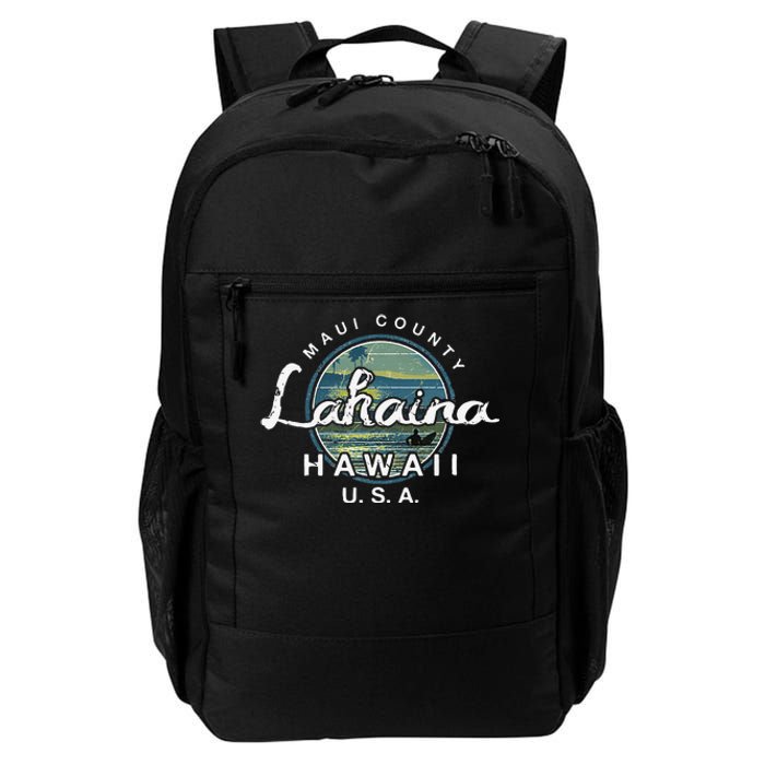 Lahaina Maui Hawaii Surfing Retro Daily Commute Backpack