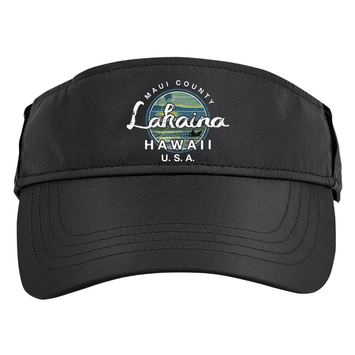 Lahaina Maui Hawaii Surfing Retro Adult Drive Performance Visor