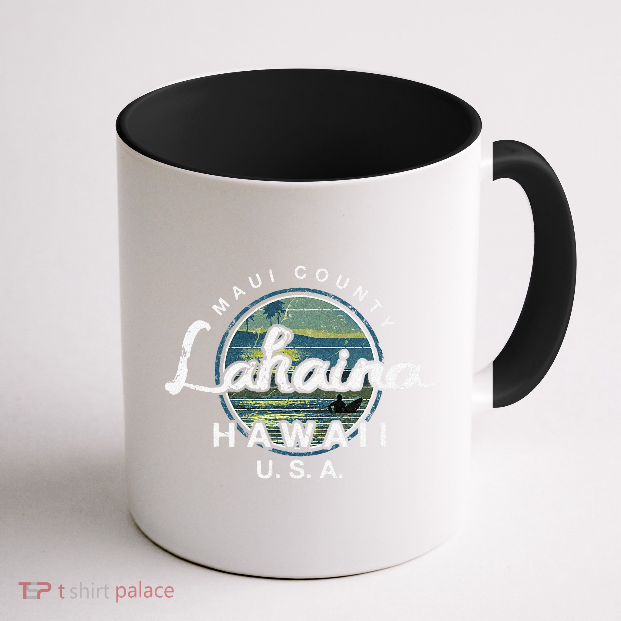Lahaina Maui Hawaii Surfing Retro Mug