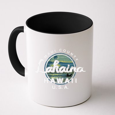 Lahaina Maui Hawaii Surfing Retro Mug