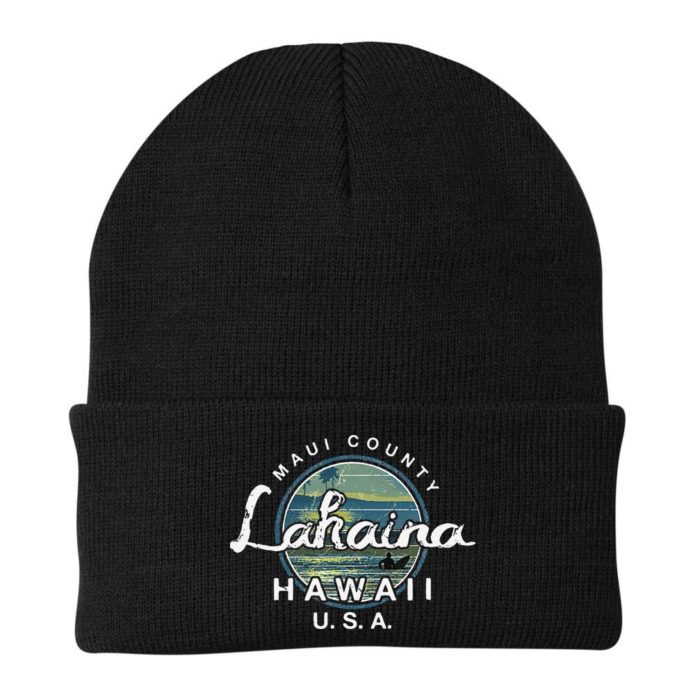 Lahaina Maui Hawaii Surfing Retro Beanie