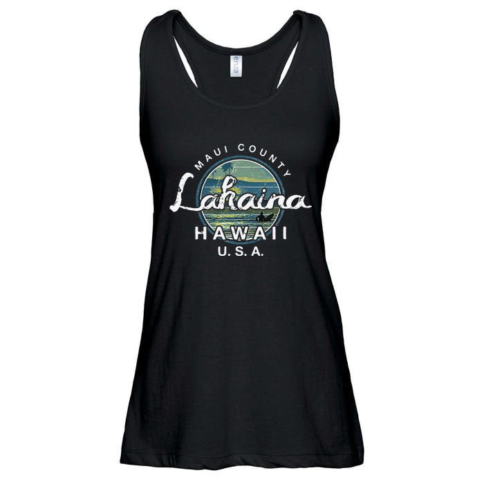 Lahaina Maui Hawaii Surfing Retro Ladies Essential Flowy Tank