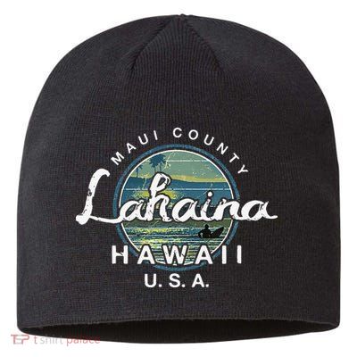 Lahaina Maui Hawaii Surfing Retro Sustainable Beanie