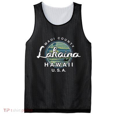 Lahaina Maui Hawaii Surfing Retro Mesh Reversible Basketball Jersey Tank
