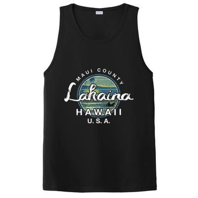 Lahaina Maui Hawaii Surfing Retro PosiCharge Competitor Tank