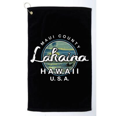 Lahaina Maui Hawaii Surfing Retro Golf Towel