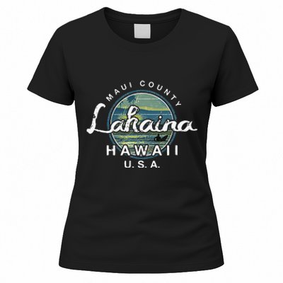 Lahaina Maui Hawaii Surfing Retro Women's T-Shirt