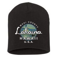 Lahaina Maui Hawaii Surfing Retro Short Acrylic Beanie