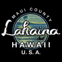 Lahaina Maui Hawaii Surfing Retro Short Acrylic Beanie