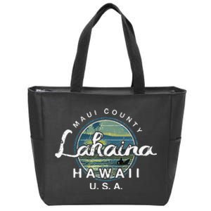 Lahaina Maui Hawaii Surfing Retro Zip Tote Bag