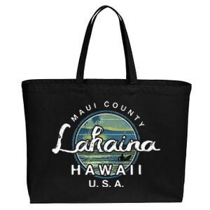 Lahaina Maui Hawaii Surfing Retro Cotton Canvas Jumbo Tote