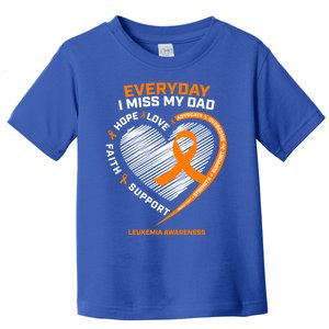 Loving Memory In Remembrance Dad Father Leukemia Awareness Gift Toddler T-Shirt