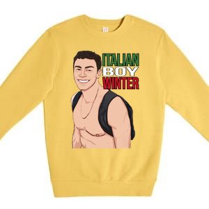 Luigi Mangione Italian Boy Winter Premium Crewneck Sweatshirt