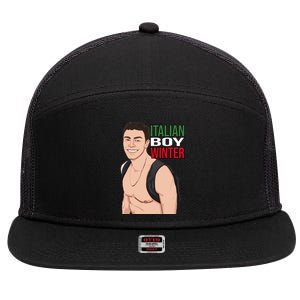 Luigi Mangione Italian Boy Winter 7 Panel Mesh Trucker Snapback Hat