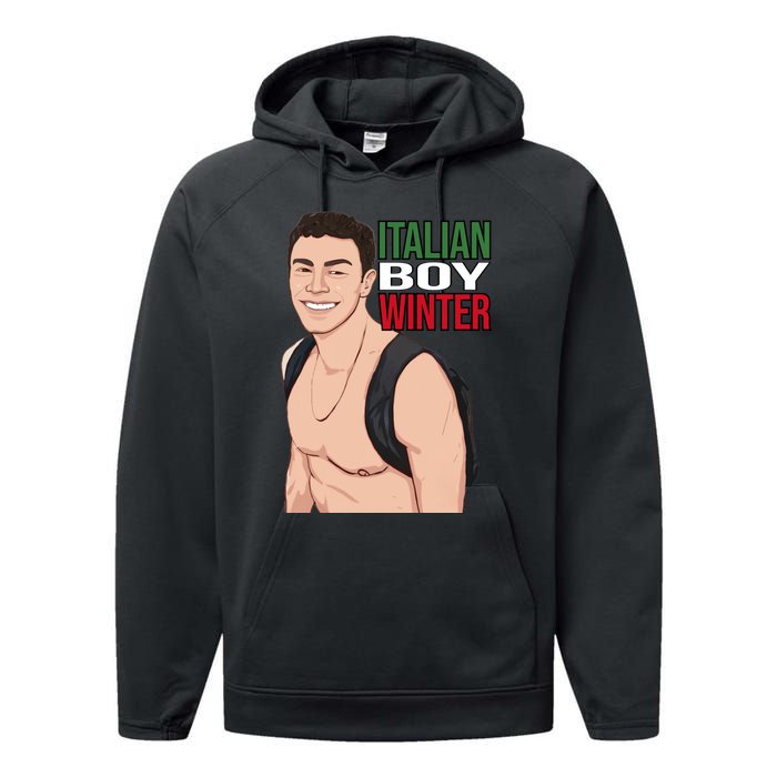 Luigi Mangione Italian Boy Winter Performance Fleece Hoodie