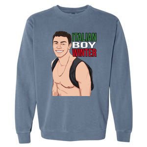 Luigi Mangione Italian Boy Winter Garment-Dyed Sweatshirt